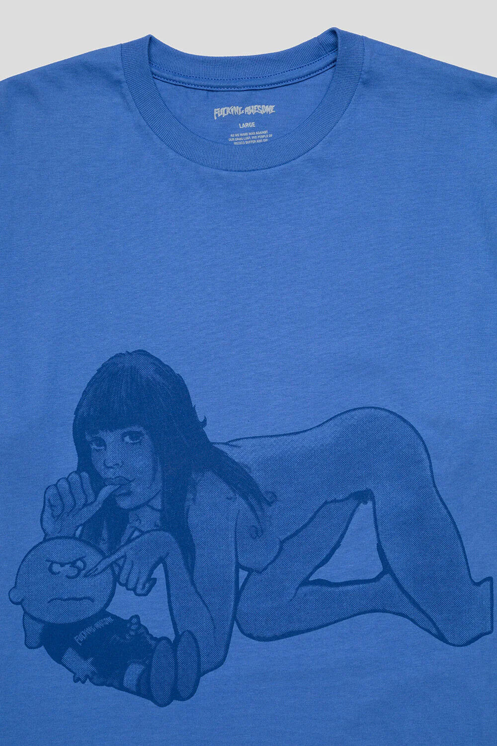 FA F*cking Awesome Touch Tee T Shirt Flo blue Size Men's XL Short Sleeve