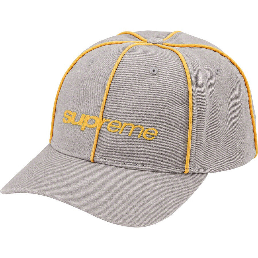 Supreme Piping 6-Panel Hat Gray FW22 (Brand New)