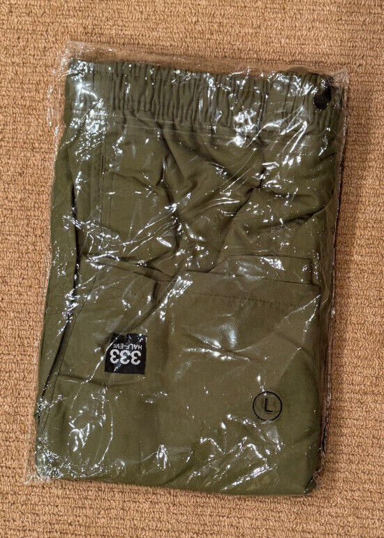 Half Evil 333 Nylon Water Reactive Shorts/Swim Trunks Green Size Large