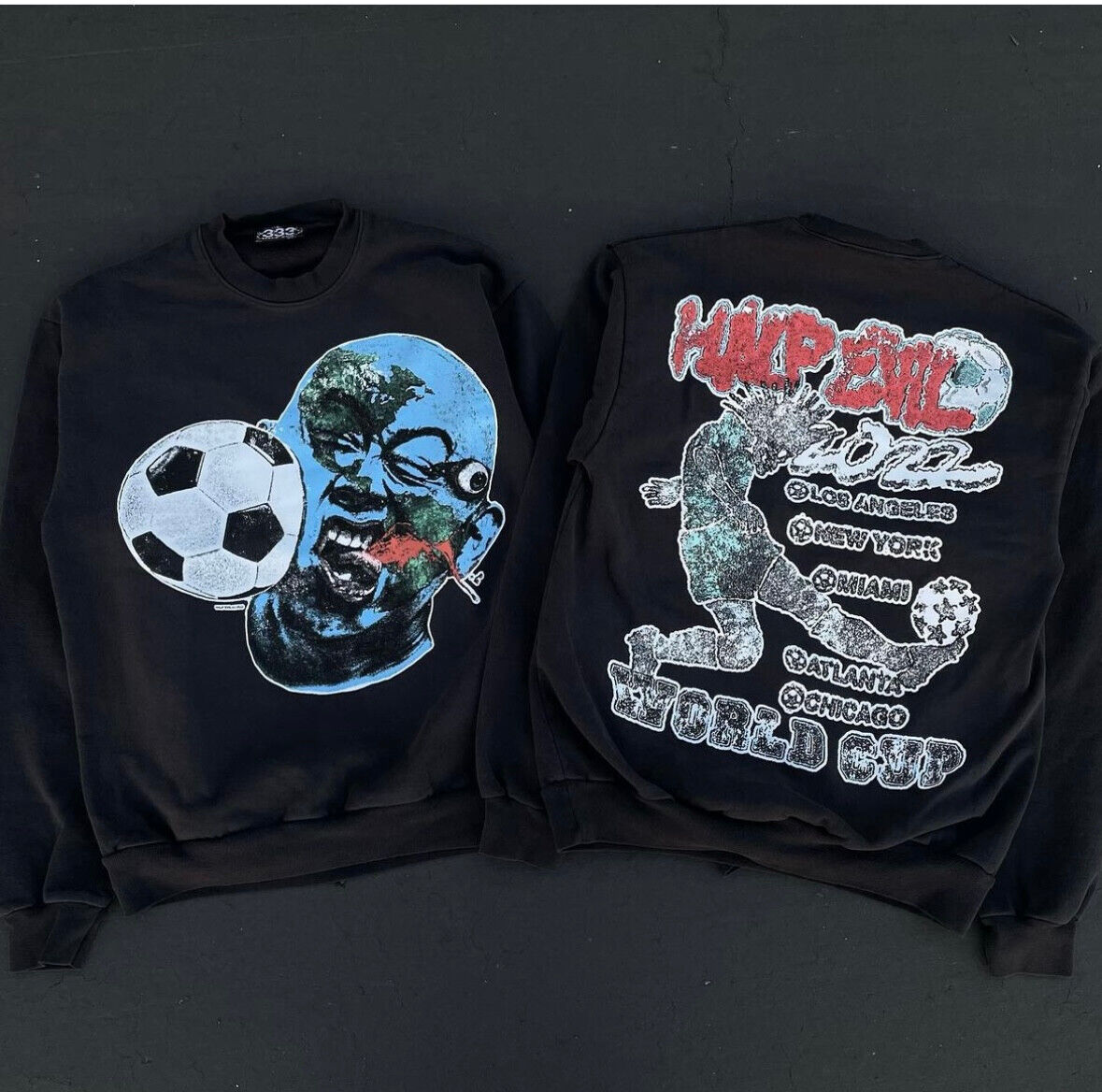 Half Evil 333 2022 World Cup Crewneck Sweatshirt Size Large