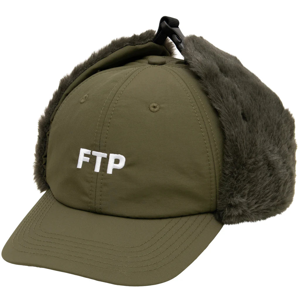 FTP Earflap Logo 6 Panel (Olive) Size S/M