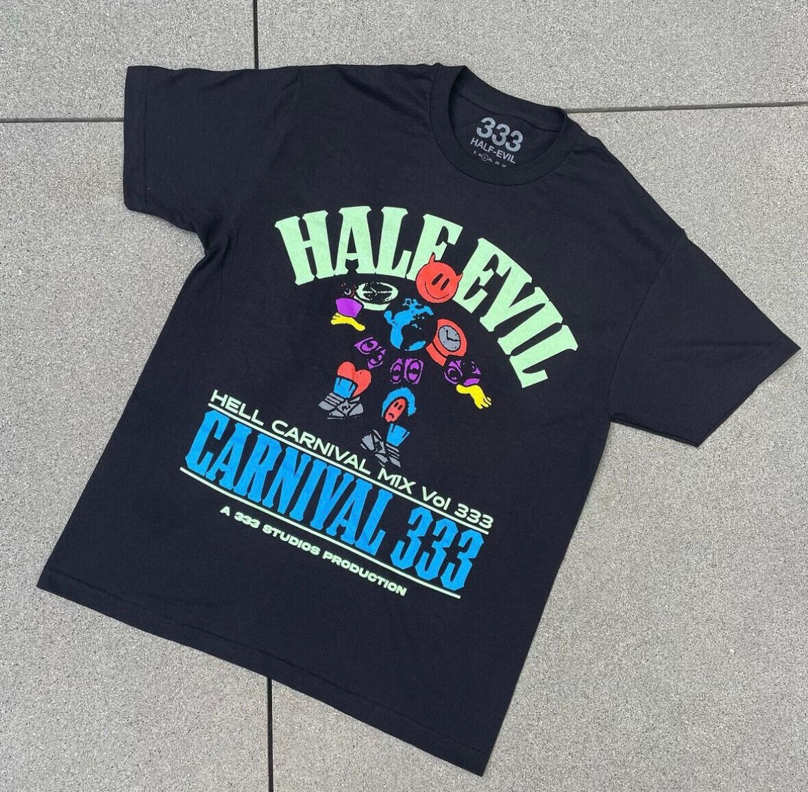 Half Evil 333 Evil Carnival Mix T-Shirt Size Large (Brand New)