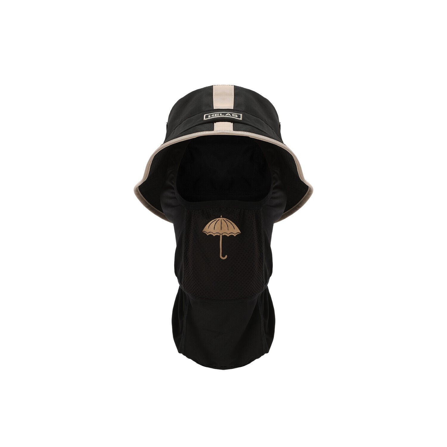 Helas Caps Polo Club Rover Bucket Hat Black with Face Mask (Brand New)