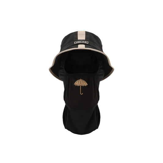 Helas Caps Polo Club Rover Bucket Hat Black with Face Mask (Brand New)