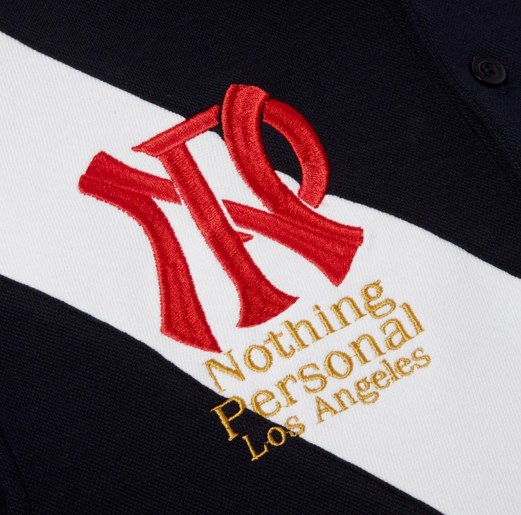 Nothing Personal Royal Long Sleeve Polo Size Large (Brand NEW)