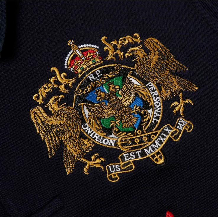 Nothing Personal Royal Long Sleeve Polo Size Large (Brand NEW)